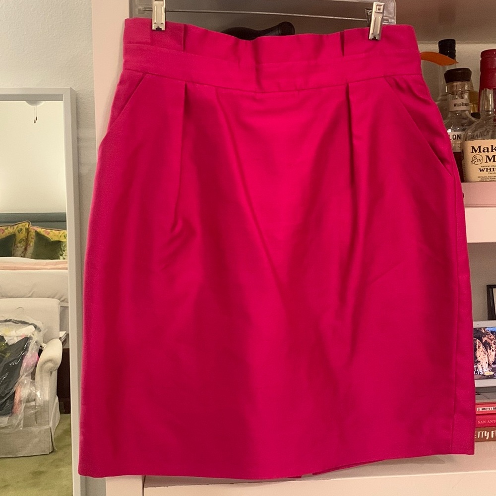 Kate Spade Hot Pink Satin Skirt